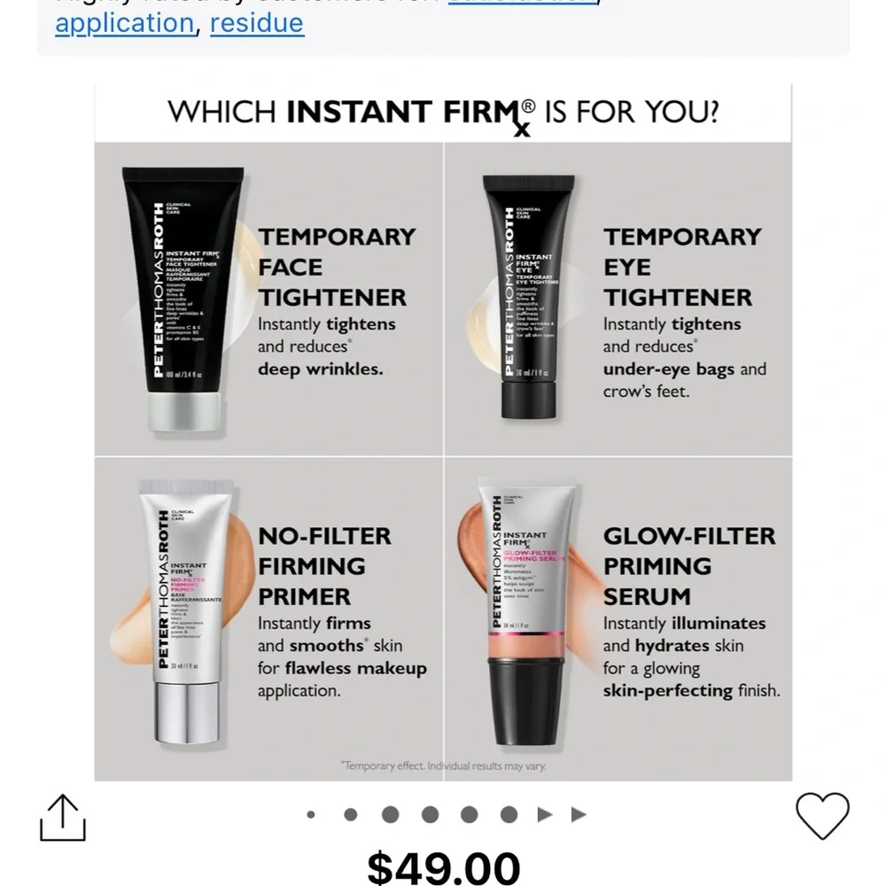 Peter Thomas Roth Instant Firm Temporary Face Tightener - White and Silver